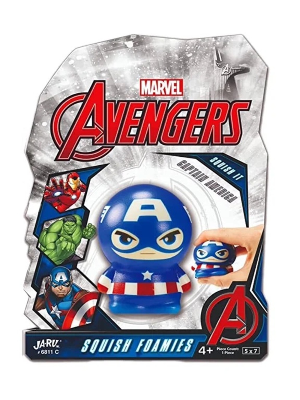 Marvel Captain America Blue and Red Squish Foamie Toy